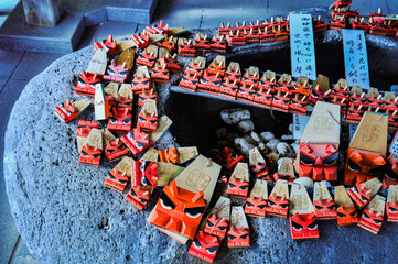 Fototapeta premium 獅子頭 鎌倉宮の厄除け・幸運招来のお守り