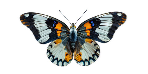 white vivid detailed beautiful butterfly transparent as a graphic resource
