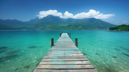 Fototapeta premium Serene Tropical Oasis