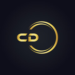 CD logo. C D design. White CD letter. CD, C D letter logo design. Initial letter CD linked circle uppercase monogram logo. C D letter logo vector design. 