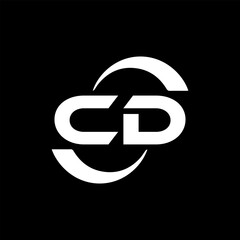 CD logo. C D design. White CD letter. CD, C D letter logo design. Initial letter CD linked circle uppercase monogram logo. C D letter logo vector design. 