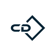 CD logo. C D design. White CD letter. CD, C D letter logo design. Initial letter CD linked circle uppercase monogram logo. C D letter logo vector design. 