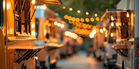 Lights and colors blending at a food truck festival. Concept Food Trucks, Festivals, Lights, Colors, Blend