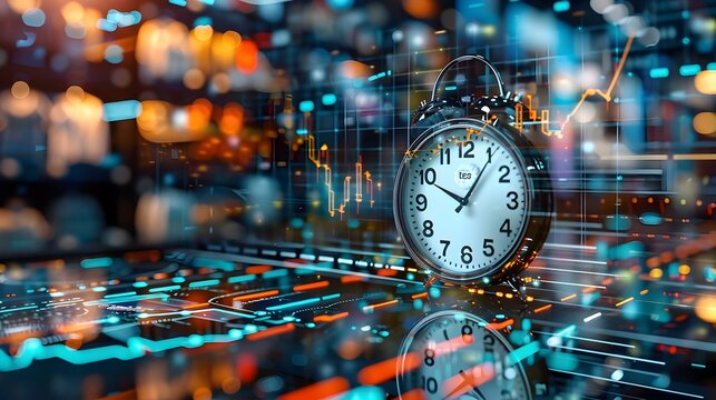 Countdown Timer on E Commerce Platform for Flash Sale Event with Technology and Finance Concept