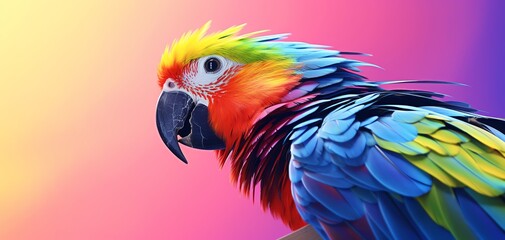 Obraz premium Pride Parrot Perch Close up of a colorful parrot on a perch