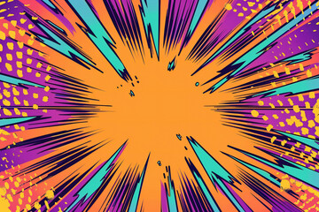 A colorful pop comic art style illustration background