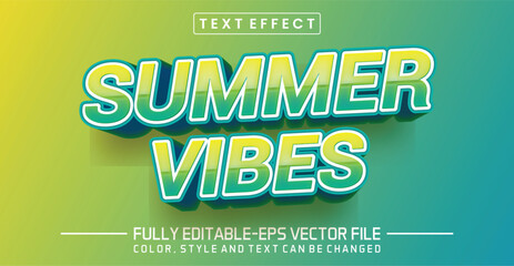 Summer vibes font Text effect editable