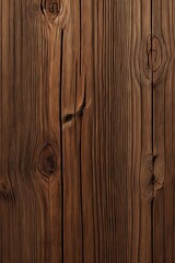 Fototapeta premium A clean vertical background with a realistic texture of weathered wood in a rustic brown shade, showcasing subtle 3D cracks and knots