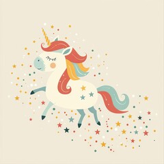 Obraz premium Star Trail Unicorn