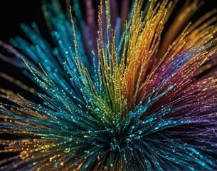 abstract fractal rainbow splash