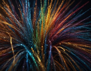 Fototapeta premium abstract fractal rainbow splash
