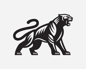 Panther modern logo, emblem design editable for your business.Jaguar vector illustration. © augustos