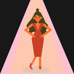 Obraz premium illustration of a person with a pyramid of money