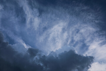 Summer blue sky cloud gradient light white background. Beauty clear cloudy in sunshine calm bright winter air bacground. Gloomy vivid cyan landscape in environment day horizon skyline view spring wind