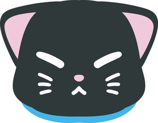 cute cat emoji vector with a range of expressions