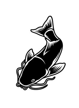 recommend clip art: Catfish Illustration, Cat Fish Clipart, Fishing Dad Cut file, Fisherman Shirt Vector, Lake Angling Stencil, Fresh Water Fish, River Angler 