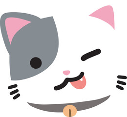 cute cat emoji vector with a range of expressions