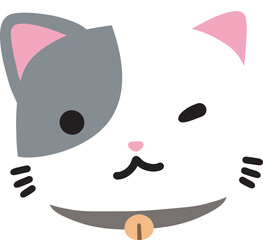cute cat emoji vector with a range of expressions