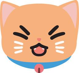 cute cat emoji vector with a range of expressions