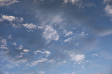 Summer blue sky cloud gradient light white background. Beauty clear cloudy in sunshine calm bright winter air bacground. Gloomy vivid cyan landscape in environment day horizon skyline view spring wind