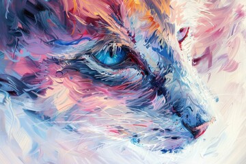 impressionisme animal pastel colors abstract artwork