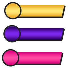 Set Of Lower third label title frame  banner design