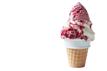 Raspberry Ice Cream Cone