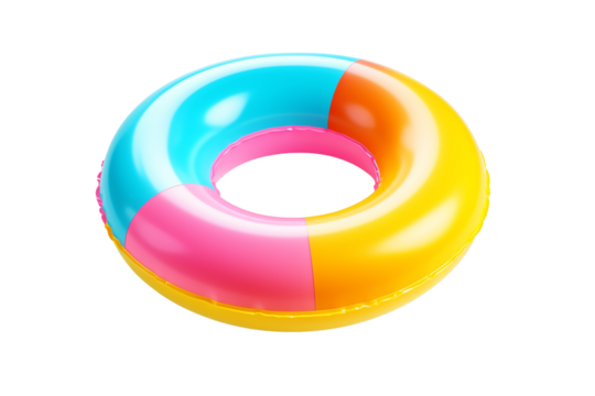 Colorful lifebuoy for safe swimming in the pool or at the beach.