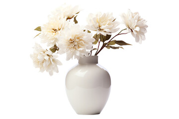 A photo of white flowers in a vase