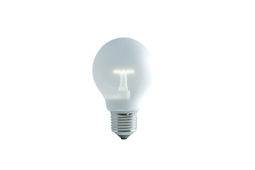 White Light Bulb on White Background