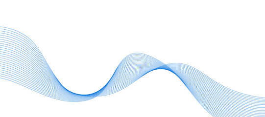Abstract modern background with blue wavy lines and particles. Technology backdrop.
