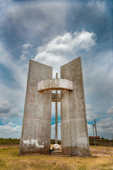 Monument of El Crucero, Nicaragua. Architectural obelisk of El Crucero