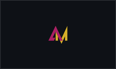 AM, MA, A, M Logo Letter Monogram