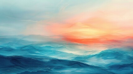 Obraz premium backdrop of shifting horizons and atmospheric colors, abstract landscapes take 