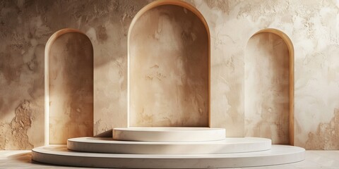 concept of a podium for product