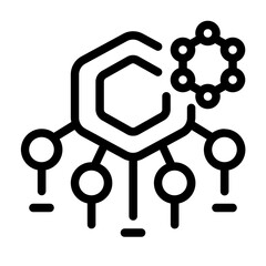 Nanotech Icon With Line Style