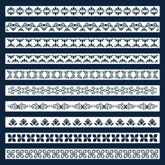 set of seamless patterns, Ethnic style borders pattern set