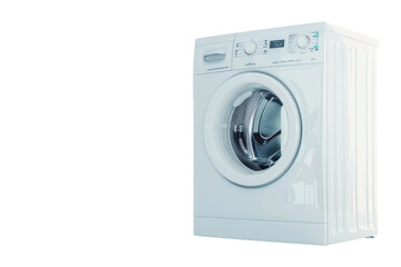 White Washing Machine on White Background