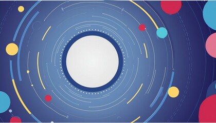 Obraz premium Circular orbit rotating abstract background with space for your content