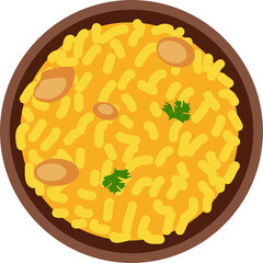 Illustration of Indian street  food in flat style 