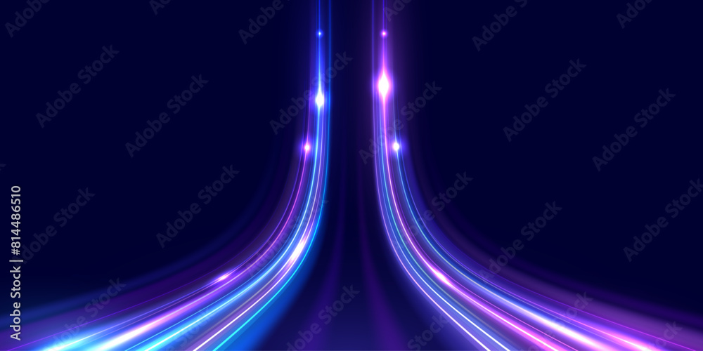 Wall mural abstract high speed movement background. futuristic digital technology movement concept. network con