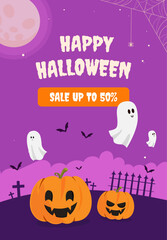 Background illustration of the Halloween.