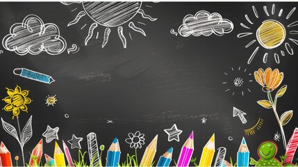 children colorful backdrop graphic design for background