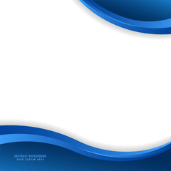 Obraz premium Abstract Blue Wavy Background Design