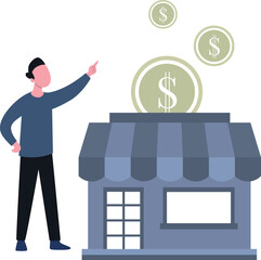 The boy is seeing earnings from his business.