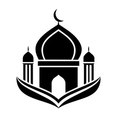 a-minimalist-mosque-logo-vector-art- illustration