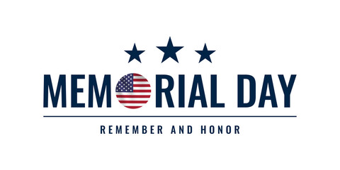 Memorial Day poster transparent background. Remember and honor.