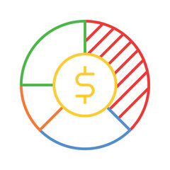 Business analysis icon in trendy style, isolated on white background