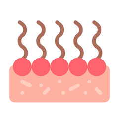 Monolayer Icon With Flat Color Style 