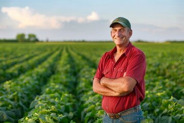 Fototapeta premium farmer in field